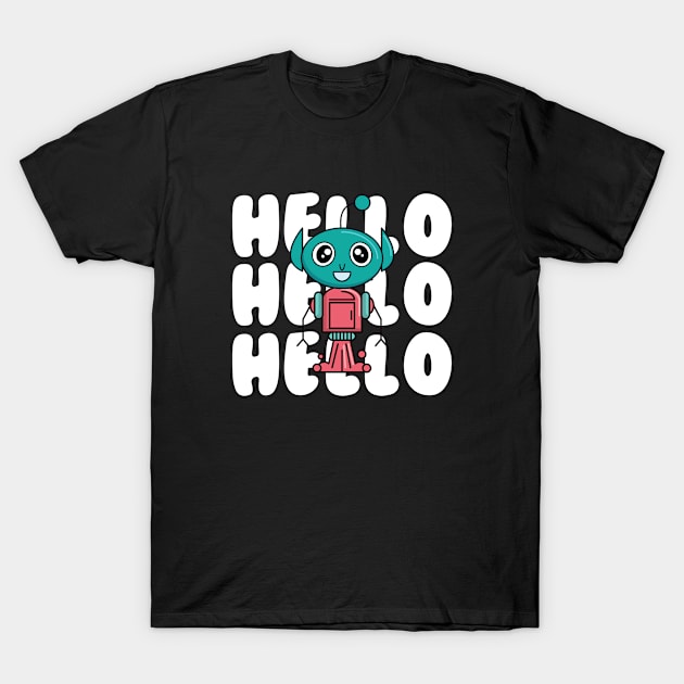 Hello Human! T-Shirt by pokymike